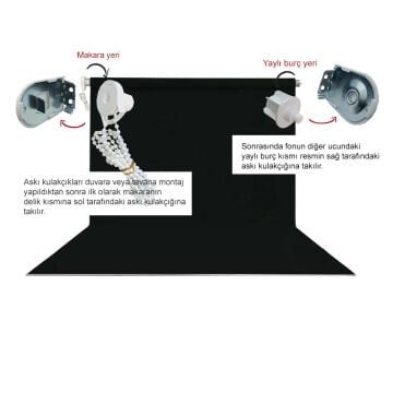 Stüdyo Teknik 160x270 cm Fon Perdesi Siyah