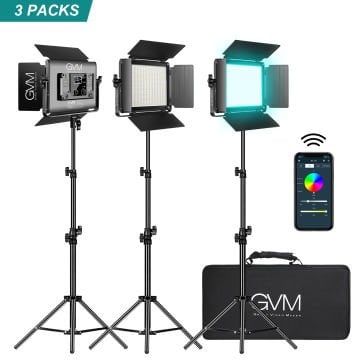 GVM 880RS-3L Panel LED 3’lü Işık Seti