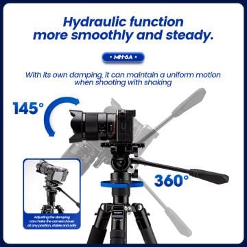 Fotopro Metal Fluid Video Tripod Başlığı MH-6A
