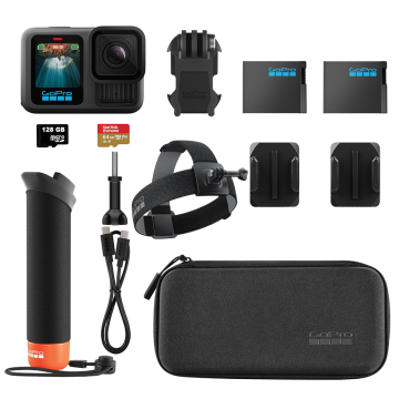 GoPro HERO 13 Black Head Strap + 128GB MicroSD Bundle