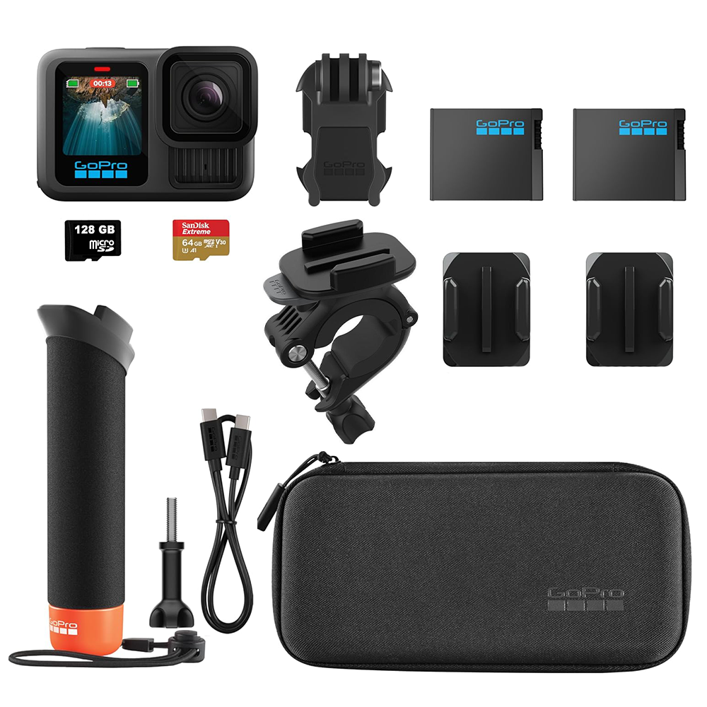 GoPro HERO 13 Black Pro Motosiklet Bundle + 128GB MicroSD