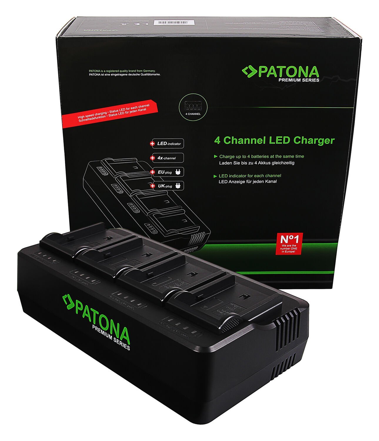 Patona  Premium 4’lü Şarj Cihazı  LP-E6 Battery Charger ( 1688 / 1700 Plate )