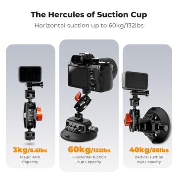 K&F Concept 4.5 inch Suction Cup Vakum Pompalı Vantuz