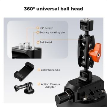 K&F Concept 4.5 inch Suction Cup Vakum Pompalı Vantuz