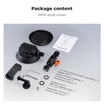 K&F Concept 4.5 inch Suction Cup Vakum Pompalı Vantuz