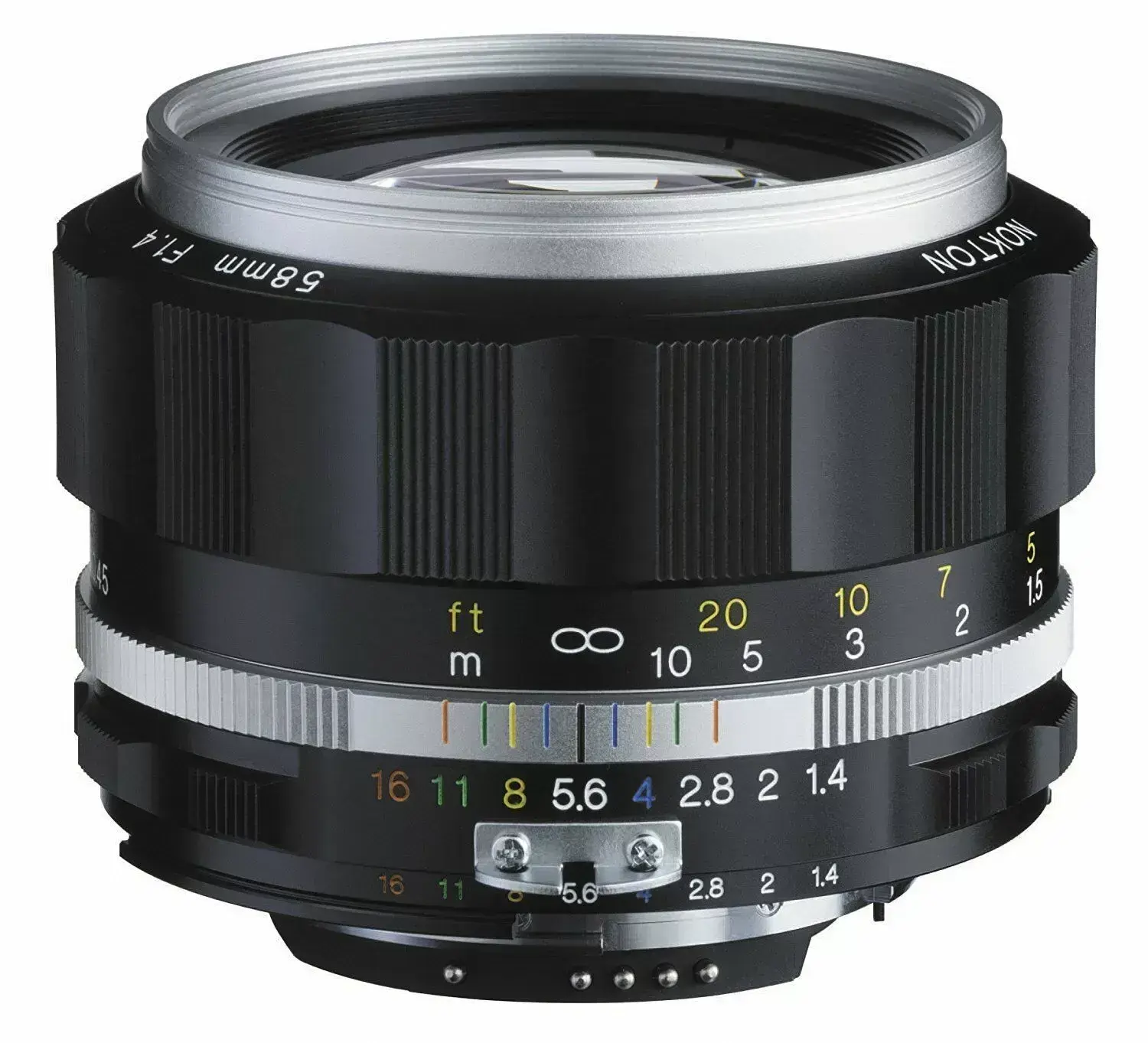 Voigtländer Nokton 58mm F1.4 SLIIs Nikon F Mount Lens (Gümüş)