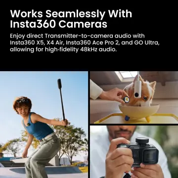 Insta360 Mic Pro Kablosuz Mikrofon Seti (1TX + 1RX)