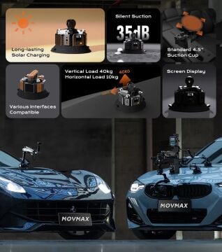 MOVMAX Blade Arm with Solar Electronic Suction Cup Kit