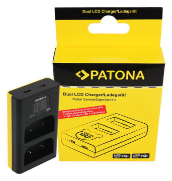 Patona 1713 İkili LCD Şarj Cihazı Olympus Blx-1 için