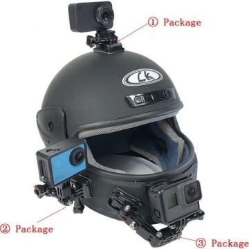 OEM Marka GP11 Aksiyon Kameraları için Kask Bağlantı Aparatı Seti (K2)