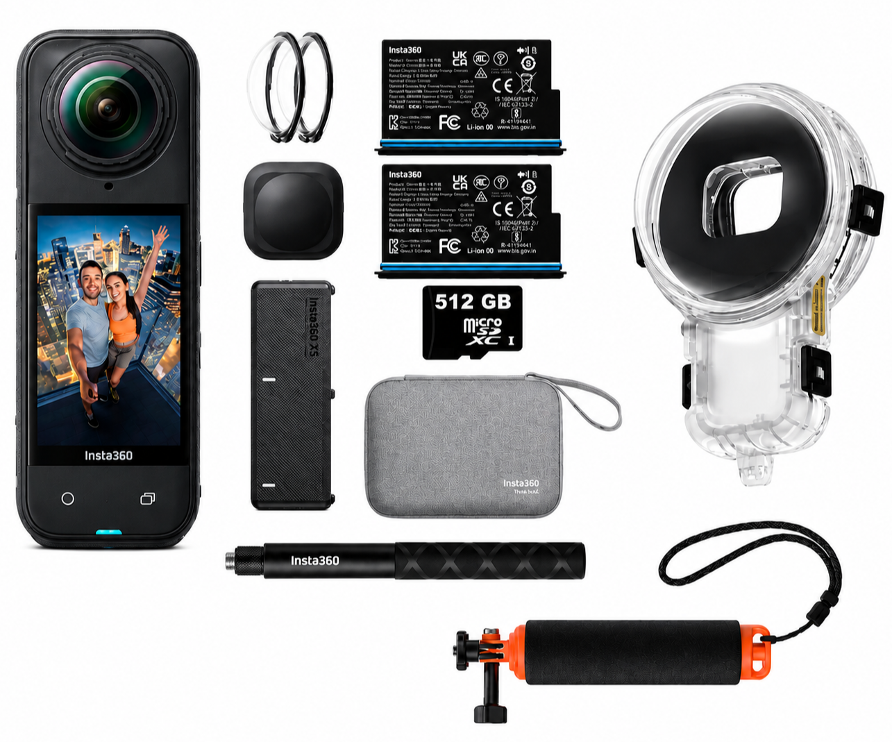 Insta360 X5 Essentials Bundle 512GB Hafıza Kartlı Su Altı Seti