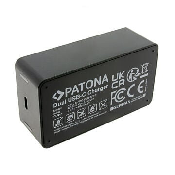 Patona 4240 Insta360 X5  için Çift Şarj Cihazı (USB-C Kablosu Dahil)