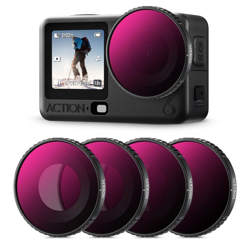 K&F Concept DJI Osmo Action 6 ND/PL 4'lü Filtre Seti