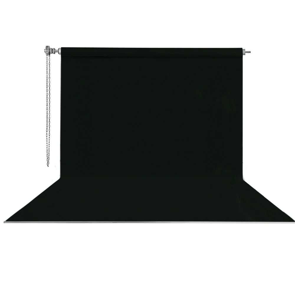Stüdyo Teknik 270cm x 580cm Sonsuz Siyah Fon Perdesi Seti ( Boru Makara Zincir Dahil )