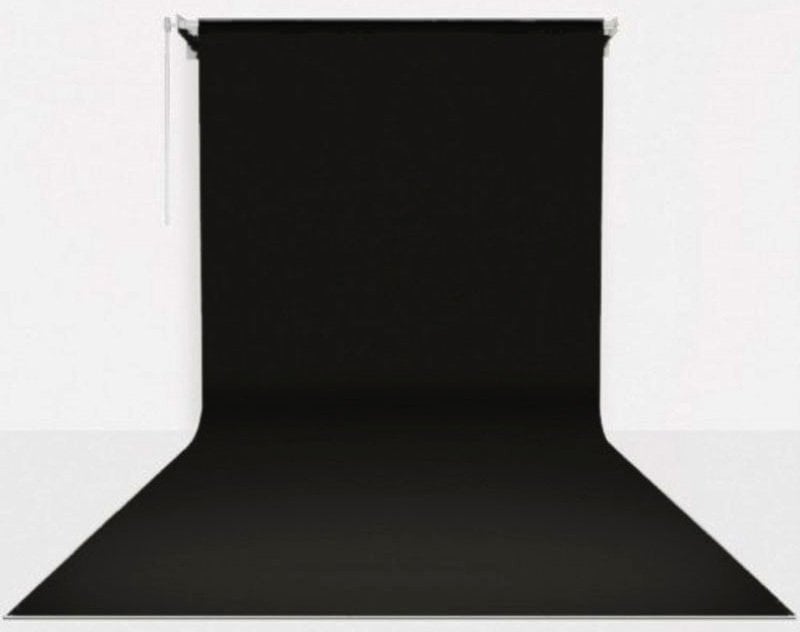 Stüdyo Teknik 270cm x 580cm Sonsuz Siyah Fon Perdesi Seti ( Boru Makara Zincir Dahil )