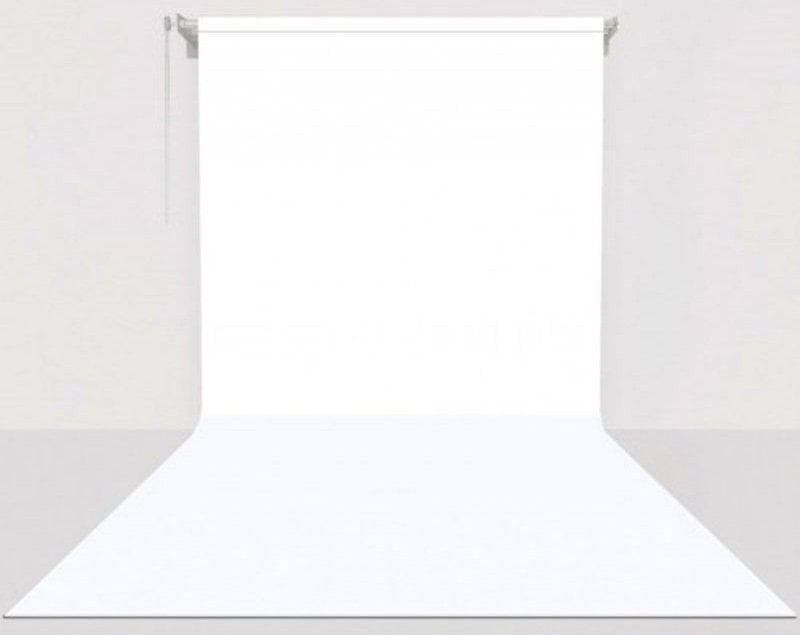 Stüdyo Teknik 270cm x 580cm Sonsuz Beyaz Fon Perdesi Seti ( Boru Makara Zincir Dahil )