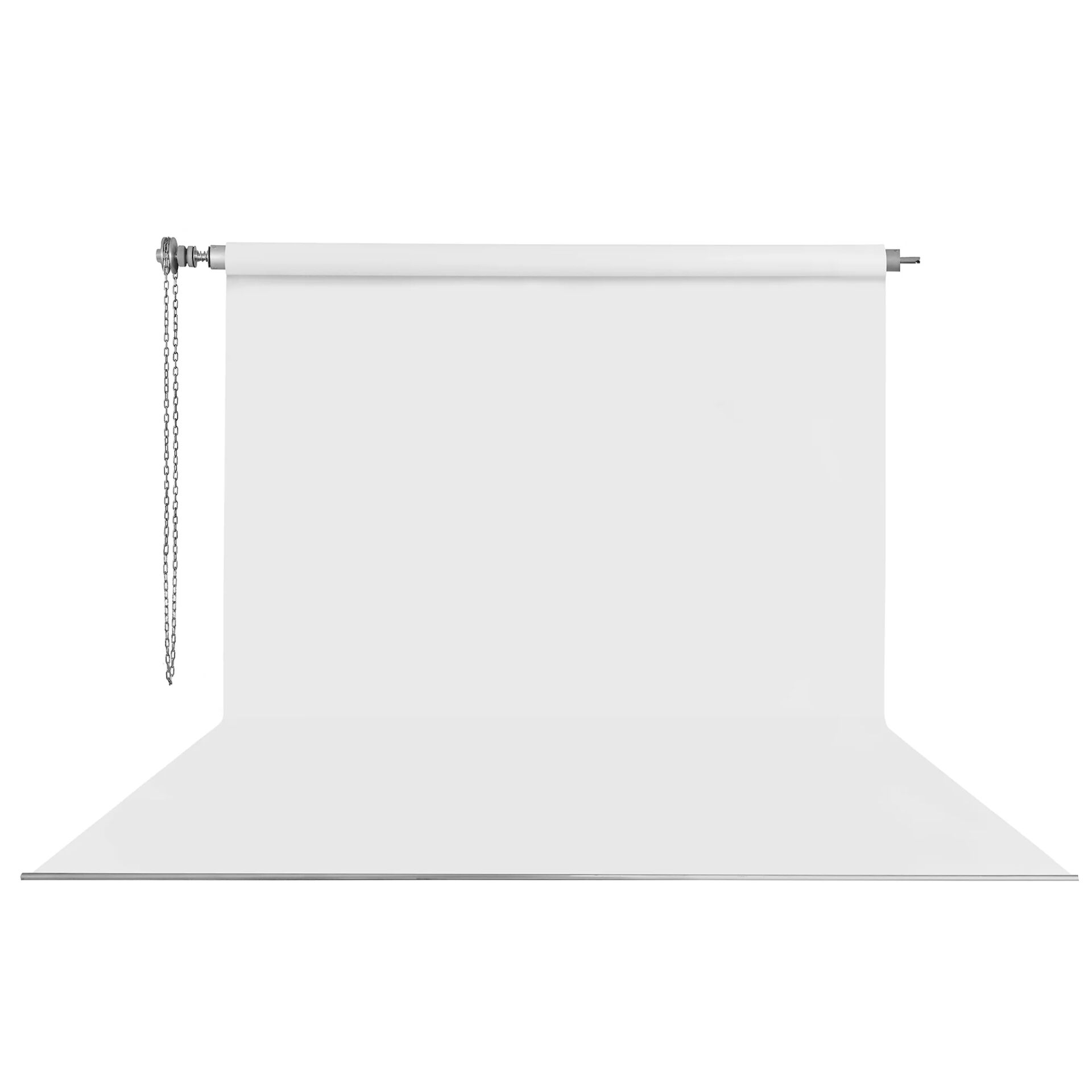 Stüdyo Teknik 270cm x 580cm Sonsuz Beyaz Fon Perdesi Seti ( Boru Makara Zincir Dahil )