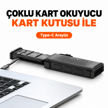 E10 Taşınabilir Yüksek Hızlı Kart Okuyucu (Siyah)