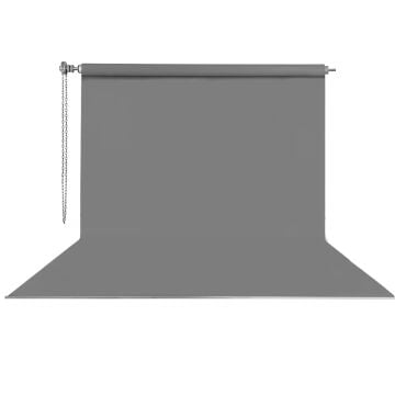 Stüdyo Teknik 270cm x 580cm Askısız Sonsuz Gri Fon Perdesi Seti(Boru makara zincir Dahil )