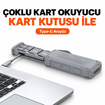 E10 Taşınabilir Yüksek Hızlı Kart Okuyucu (Gri)