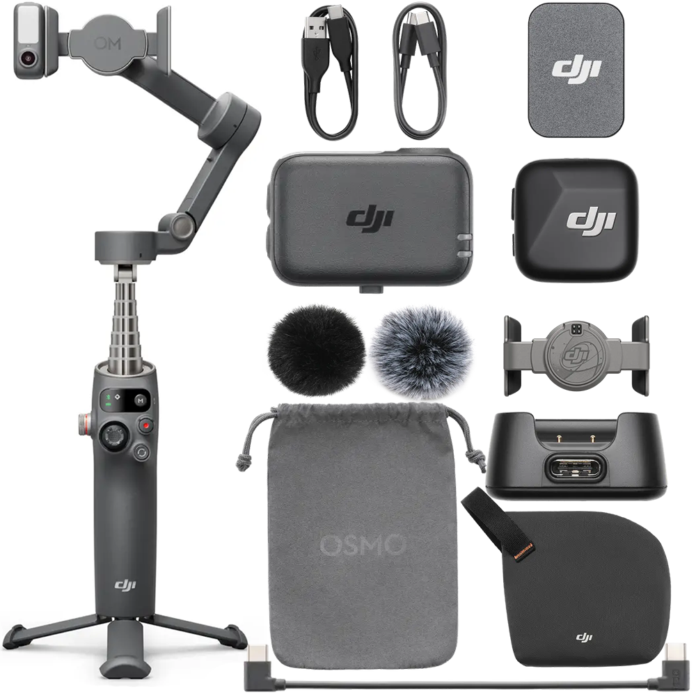 DJI Osmo Mobile 7P Vlog Combo (DJI Mic Mini Transmitter Infinity Black)