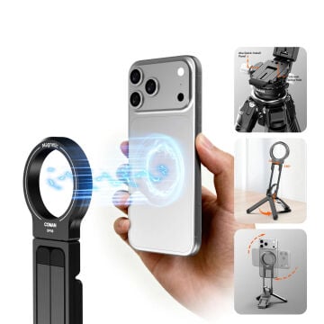 DP58 Çok Açılı Manyetik Telefon Tripodu (Siyah)