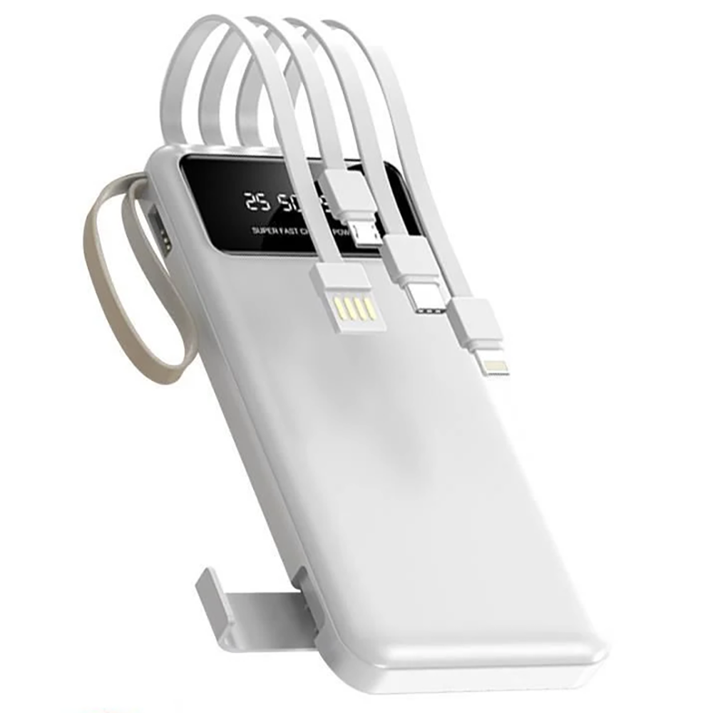 Torima Hızlı Şarj Özellikli 4 Çıkışlı 10.000 Mah Powerbank Beyaz