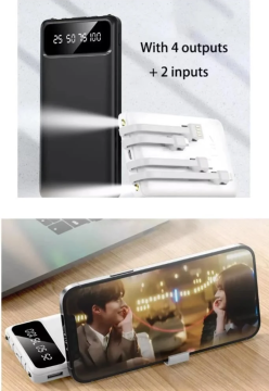 Torima Hızlı Şarj Özellikli 4 Çıkışlı 10.000 Mah Powerbank Beyaz