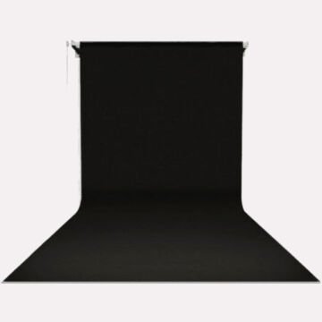 GDX Sabit (Tavan & Duvar) Kağıt Sonsuz Stüdyo Fon Perde (Black/Siyah) 2.70x11 Metre