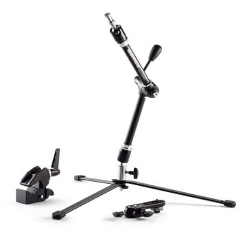 Manfrotto 143 Magic Arm Kit - Kol,Klemp,Kamera Adaptörü ve Kısa Ayak ile Kit - Tek Hareket İle Kilitleme