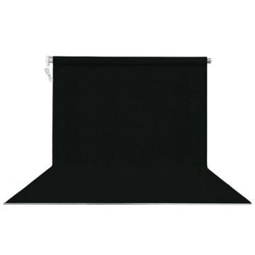 Stüdyo Teknik 190cm x 400cm Sonsuz Siyah Fon Perdesi Seti