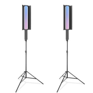 Gdx LP550 RGB Fotoğrafçılık ve Video için Renkli Işık Çubuğu İkili Set