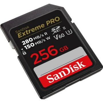 SanDisk 256GB Extreme PRO UHS-II SDXC 280MB/s V60 Hafıza Kartı SDSDXEP-256G-GN4IN