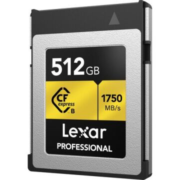 Lexar 512GB Professional CFexpress Type B Hafıza Kartı + Kart Okuyucu – 1750MB/s Okuma, 1000MB/s Yazma | Profesyonel Performans Seti