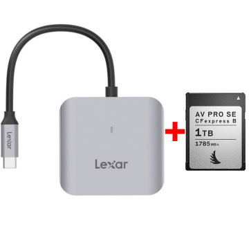 Angelbird 1TB AV PRO CFexpress 2.0 Type B SE + Lexar Type B Kart Okuyucu | Profesyonel Performans Seti