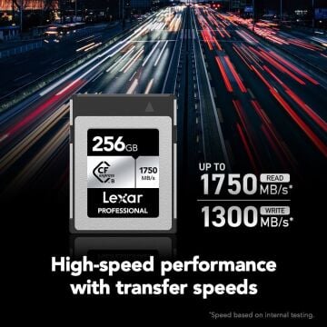 Lexar 256GB Professional CFexpress Silver Type B + Lexar Type B Kart Okuyucu | Profesyonel Performans Seti