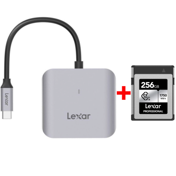 Lexar 256GB Professional CFexpress Silver Type B + Lexar Type B Kart Okuyucu | Profesyonel Performans Seti