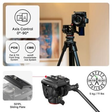 Manfrotto ONE Hybrid Aluminum Tripod with 500X Fluid Head ( MKONEA-500X )