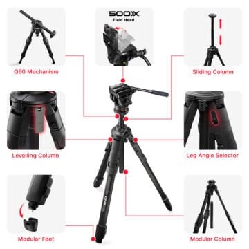 Manfrotto ONE Hybrid Aluminum Tripod with 500X Fluid Head ( MKONEA-500X )