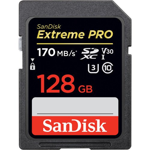 SanDisk 128GB Extreme PRO UHS-I SDXC 170MB/s V30 Hafıza Kartı