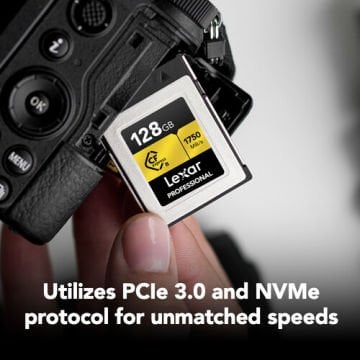 Lexar 128GB Professional CFexpress Type-B Card GOLD Series 1750MB/sn Hafıza Kartı