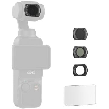 SmallRig 5122 DJI Osmo Pocket 3 için 1/4 Siyah Difüzyon & ND16 & CPL / 1/4 Siyah Difüzyon ve VND 2-5 /  6 Noktalı Yıldız  /  Ekran Koruyucu Çok İşlevli Filtre Kiti
