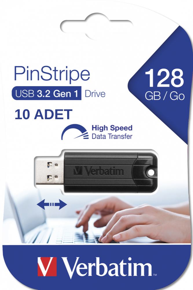 VERBATIM 49319 - 128GB USB 3.0 DRIVE STORE NO GO 10 ADET