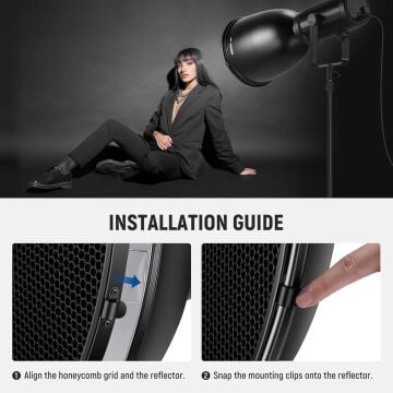 NEEWER FR30 11.6''/29.5cm Deep Focus Reflektör ve Petek Seti