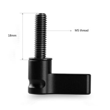 SmallRig 1837 Siyah Cırcırlı Kanatlı Somun M5 Dişli (18mm), 1 Adet