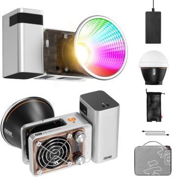 Zhiyun Molus X60 RGB Led Işık (Combo Kit) + Yedek Batarya