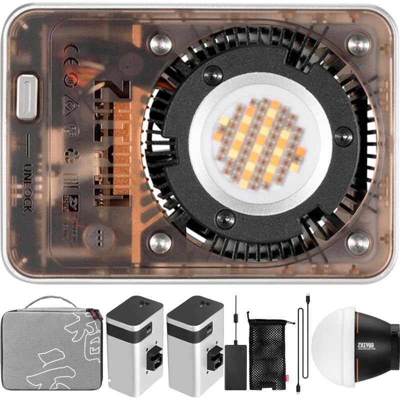 Zhiyun Molus X60 RGB Led Işık (Combo Kit) + Yedek Batarya