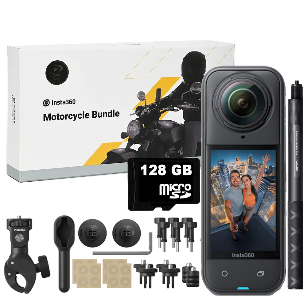 Insta360 X5 Motorcycle Bundle (128GB Hafıza Kartı Dahil)