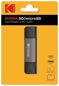 Kodak SD ve Micro SD Kart Okuyucu Type-C + USB (2-IN-1) C210