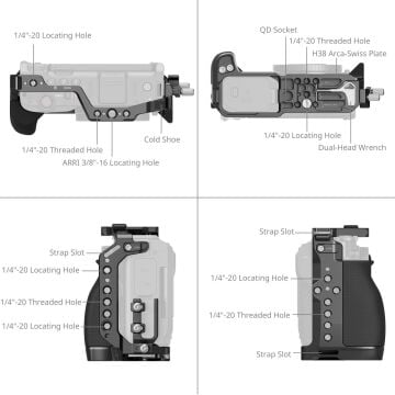 SmallRig Nikon ZR 5647 için  Kafes Kiti